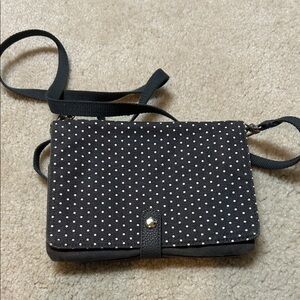 Thirty one Polka Dot Crossbody Bag - Black and White